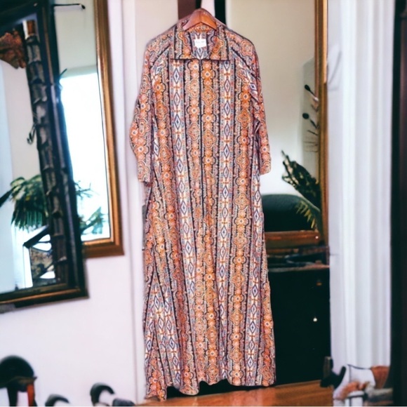 Della-Ann Womens 70s Maxi Dress Size Medium Multicolored...